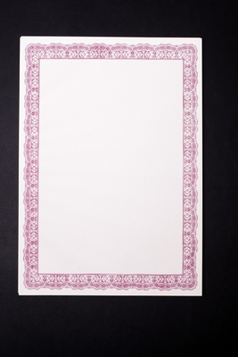 Papel de pergamino imprimible de sellado caliente, papel interno del certificado rojo chino
