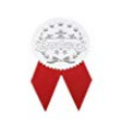 El certificado formado cinta roja de la hoja de plata sella el tipo de sellado caliente de la marca del cuco